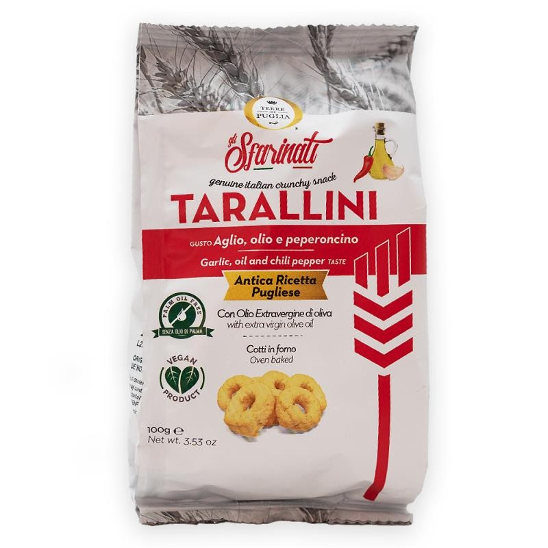 TARALLINI - AGLIO, OLIO E PEPERONCINO 
TERRE DI PUGLIA 100 g