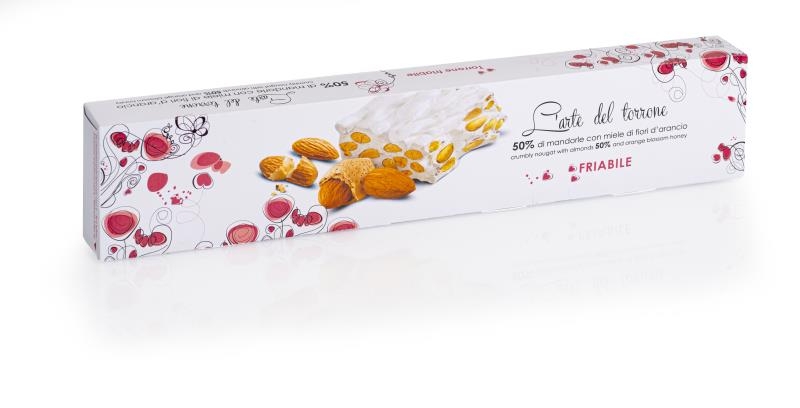 TORRONE S MANDLEMI A MEDEM
Z POMERANČOVÝCH KVĚTŮ 150 g